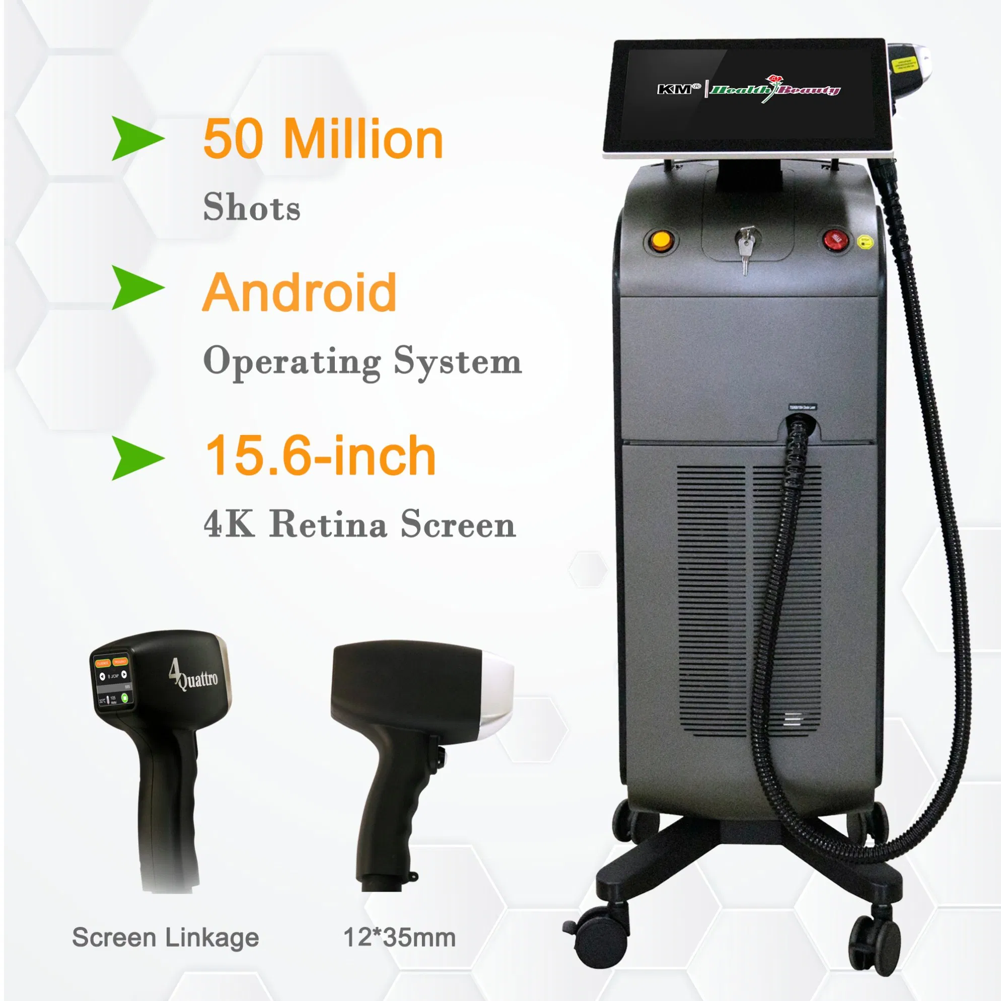 2023 Medical CE, FDA, Mdsap 3D Technology Laser Diode 808 3 Wavelength 755nm 1064nm 808nm Alexandrite Laser Diode Laser Hair Removal Device