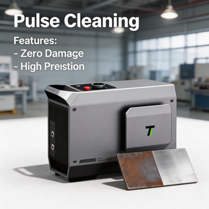 300W Precision Mobile Air Cooled Laser Industrial Cleaning Device Smart APP Screen Dual Control Startup HF LASER