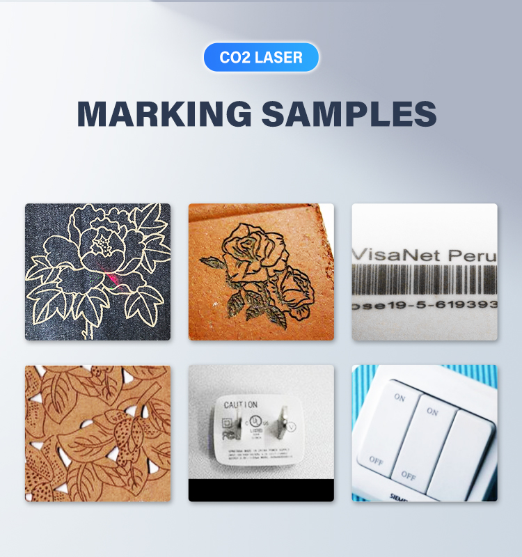 Fast Speed CO2 Portable Laser Marking Machine 30W 50W 100W 200W for Wood Leather Non-Metal Logo Marker Engraving