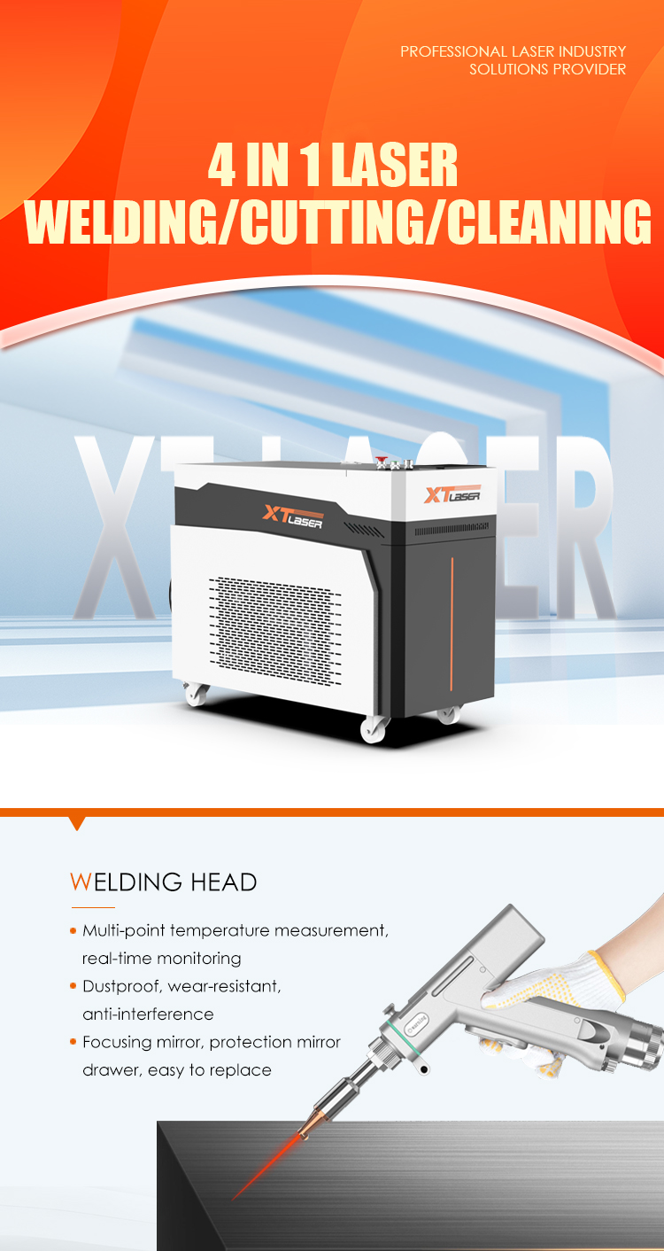 4 in 1 Laser Welding Cleaning Cutting Machine
