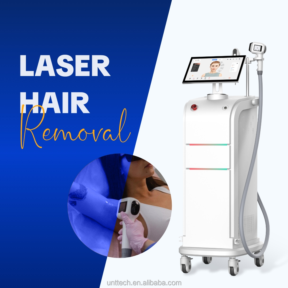 2000W Medical Grade Professional Diode Laser Hair Removal Machine 755nm/808nm/1064nm Wavelengths Water+Compressor Cooling For