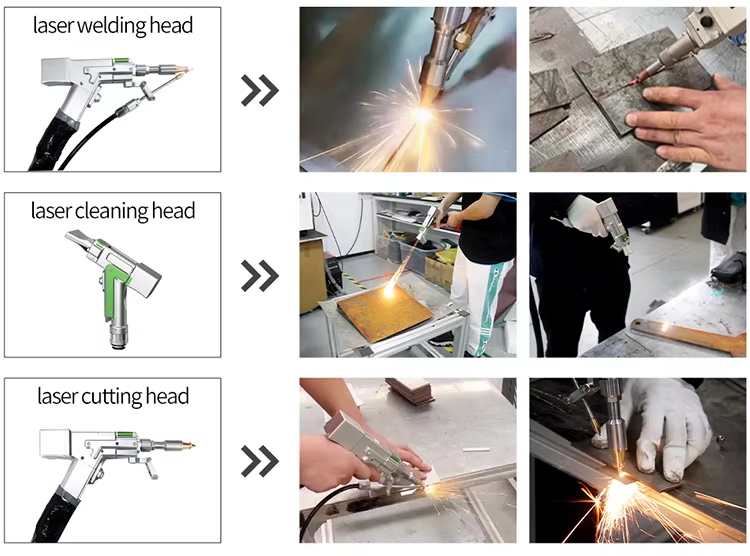 New XTLASER Handheld Fiber Laser Welding Cutting And Cleaning Machine 1500W/2000W/3000W With Easy Operation Small Design