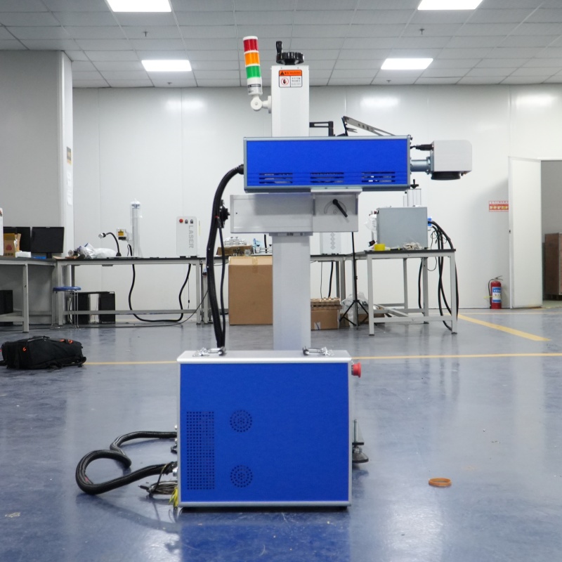 High-Speed Flying Fiber Laser Marking Machine for Metal/Plastic/Glass, 1000mm/s Marking Speed, 0.01mm Precision,
