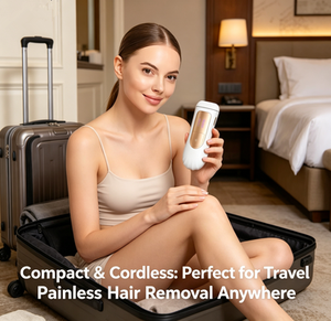 Handheld Laser Ice-cooled Permanent Painless Portable Hair Removal Device for Body Face &amp; Lips Skin Rejuvenation
