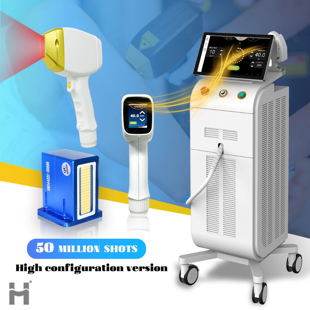 AI Skin System 4 Waves Diode Laser Hair Removal 808nm 755 940 1064nm USA Coherent Laser Bar Painless Fast Result Factory Price