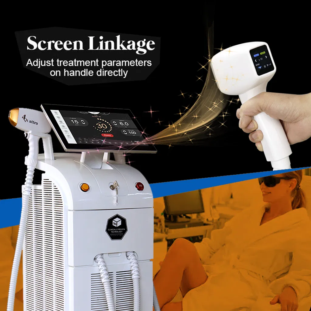 2023 Medical CE, FDA, Mdsap 3D Technology Laser Diode 808 3 Wavelength 755nm 1064nm 808nm Alexandrite Laser Diode Laser Hair Removal Device