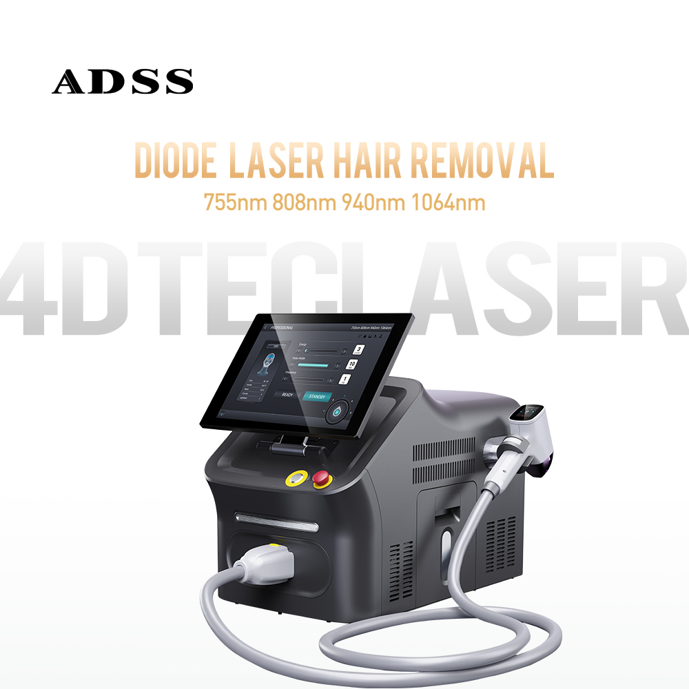 ADSS Best Selling Four Wavelengths 755nm/808nm/940nm/1064nm Diode Laser Hair Removal Machine Professional Beauty Salon Equipment