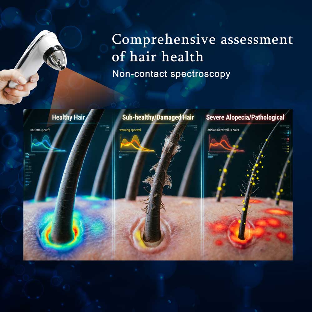 Artificial Intelligence Skin Analyzer 6 Different Adjustable Size 4 Wavelength Diode Laser Hair Removal Machine For Hair Removal