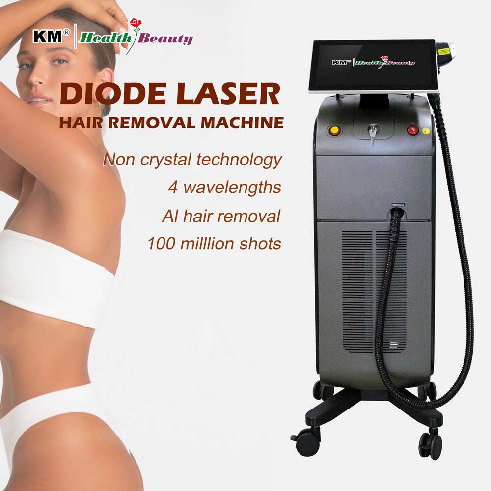 OEM/ODM 808nm Diode Laser Hair Removal Machine High Power Salon Use Laser Hair Removal Big Spot Size for Full Body