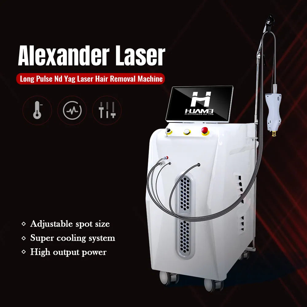 2025 Huamei Factory Newest Technology Alex Laser Hair Removal 755nm 1064nm Long Pulse Laser Alexandrite Laser