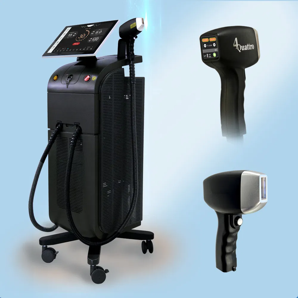 New 808nm Diode Laser Hair Removal Machine Triple Wavelengths 808 Alex 755 YAG1064nm 3 Waves Trio 3D Titanium Ice Laser Depilacion Epilator Systems