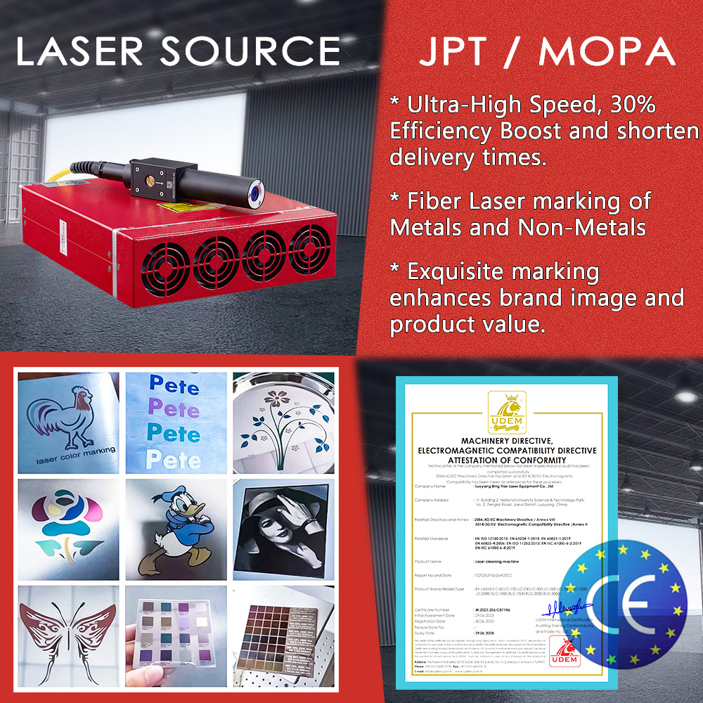 New Fast Speed Lightweight 20W-100W Portable CNC Fiber Laser 3D Engraving Marking Machine Multifunctional DXF/PLT/AI/BMP/DWG/DST