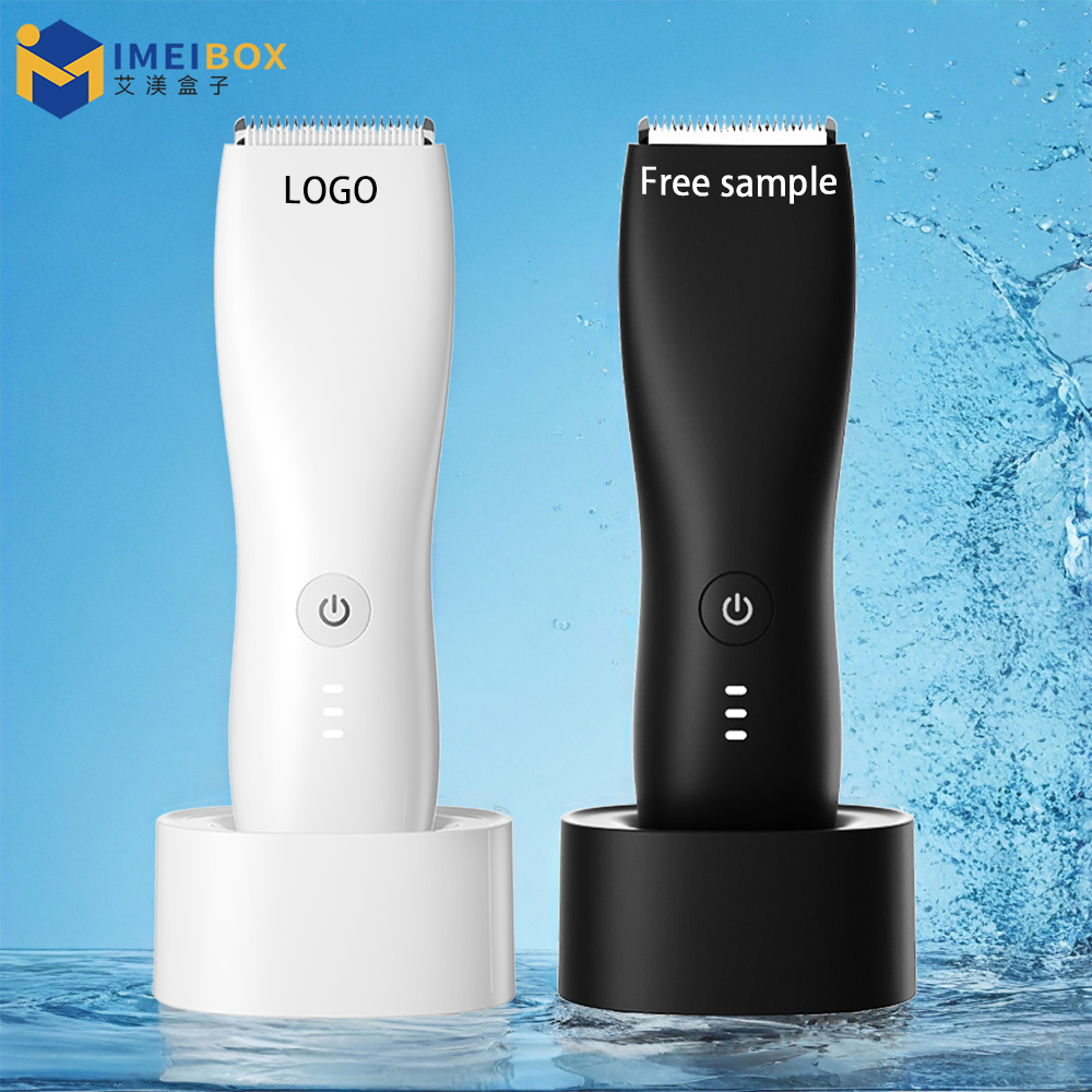 OEM Professional For Men Ceramic Blade Electric Epilator Shaver Body Groomer Kit Washable Waterproof LED-Light Hair Removal