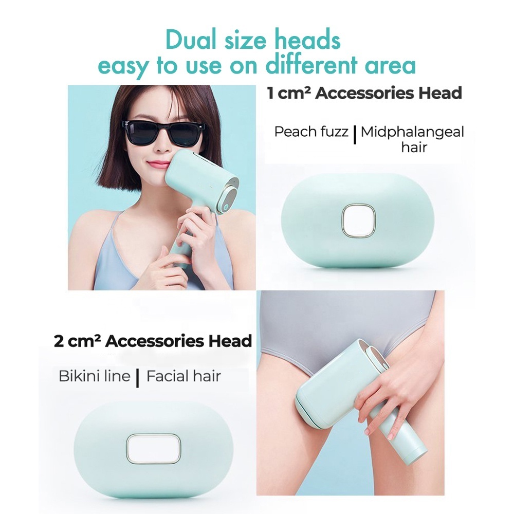 Orange Sapphire Ice-Cooling IPL Laser Hair Removal Device 999999 Flashes 5 Levels LCD Screen Painless Epilator for Full Body Use