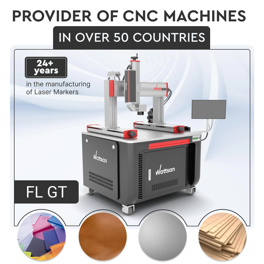 Wattsan FL GT High-Speed Industrial Laser Marking Engraving Machine Color Metal Plastic and Paper CO2 Fiber UV Systems New