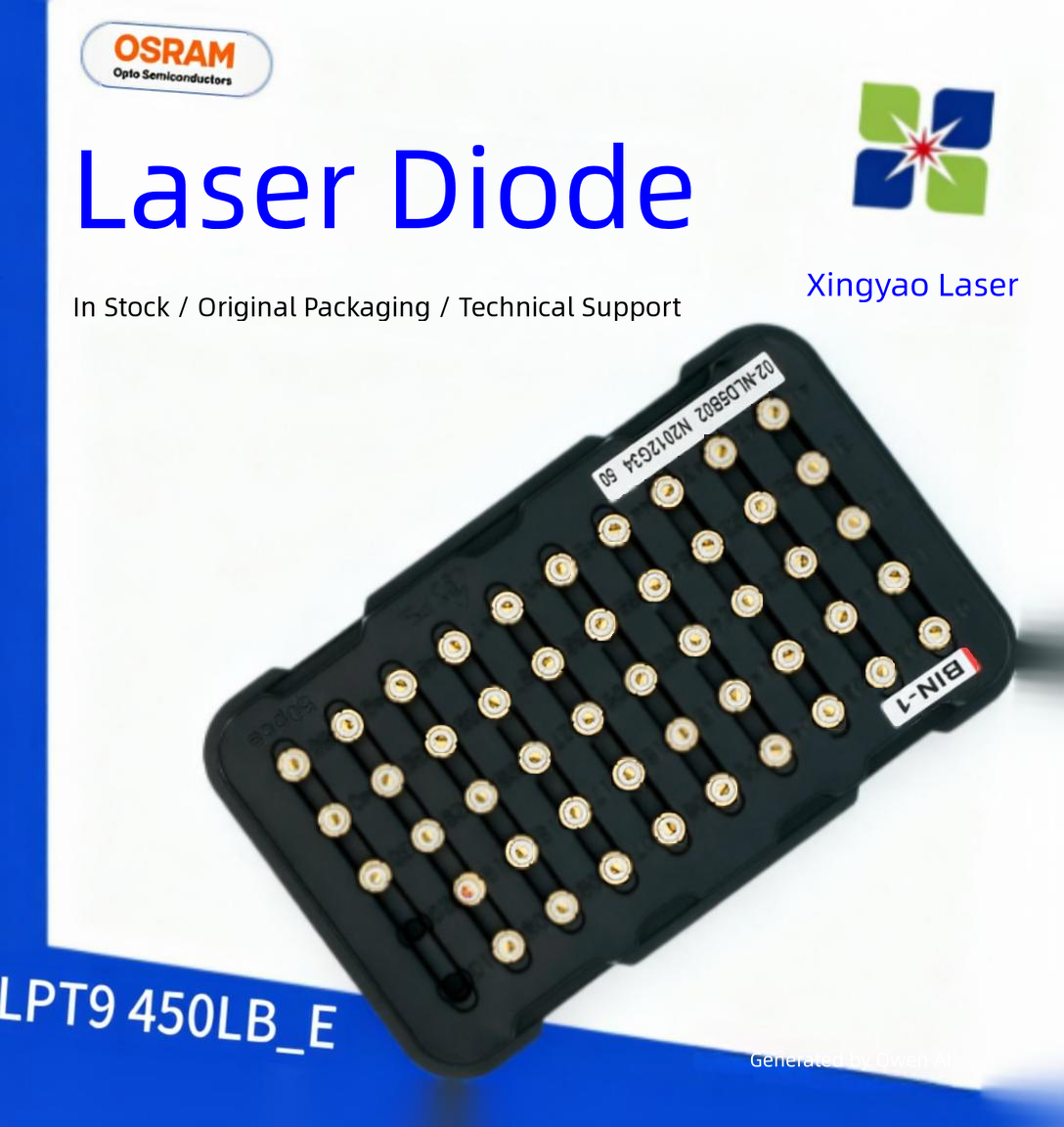 OSRAM PLPT9 450LC_E 450nm 5.5W High Power Laser Diode TO9 Package For Laser Engraver Laser Welding Machine Stage Laser Light
