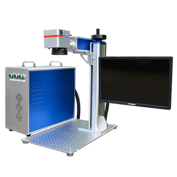 Fast Speed 20W 30W 50W 70W 100W 200 *200mm Laser Marking Fiber Laser Marking Machine with Rotary