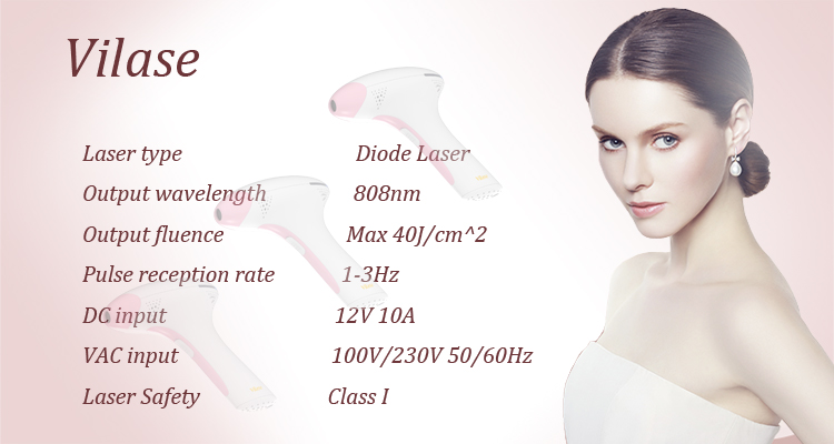 Vilase Portable Laser at Home Hair Removal Permanent Laser Hair Removal Home Device