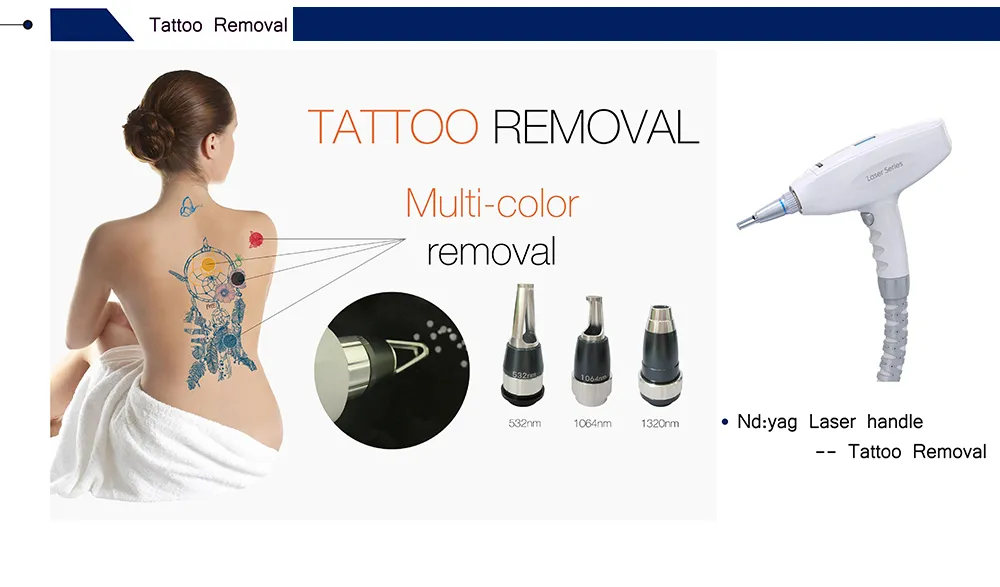IPL RF Nd Yag Laser 4 in 1 Treatment Handles