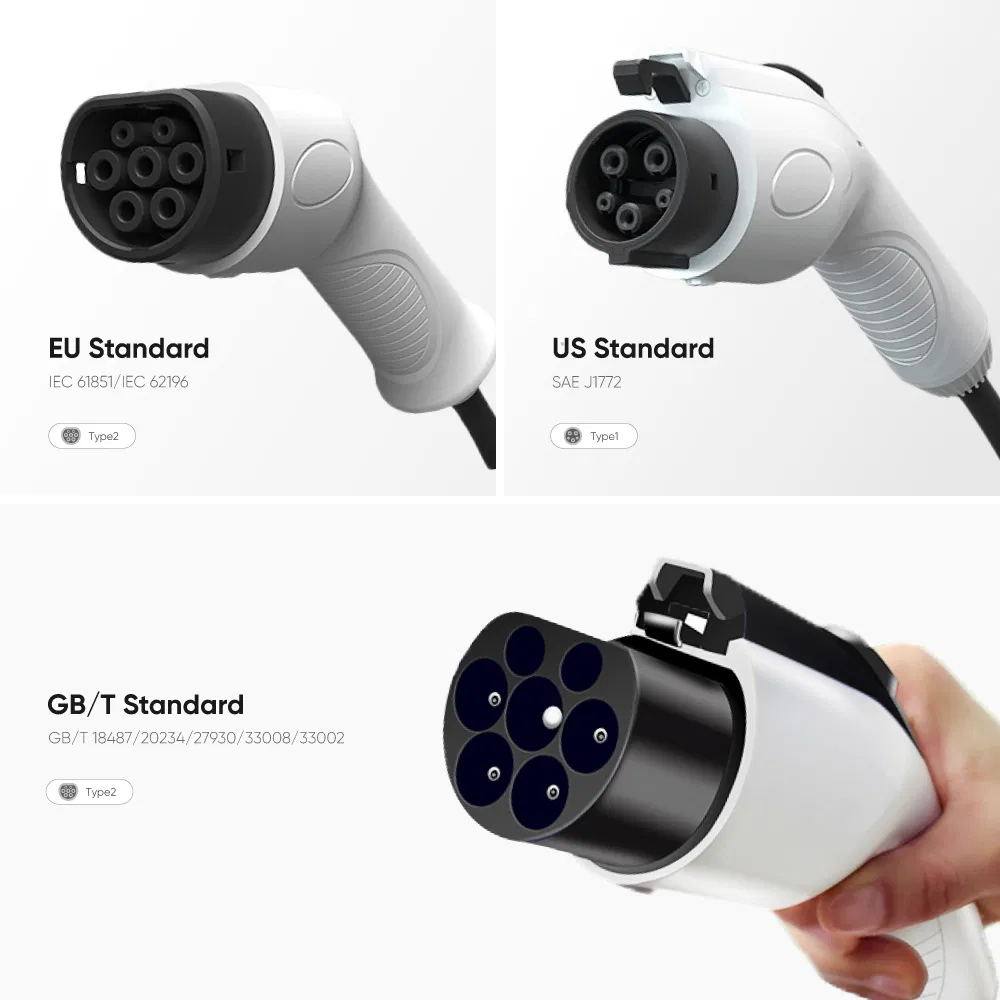 Sunark Car Charger Retractable Cable 7kw 11kw 22kw EV AC Car Charger with Load Balance