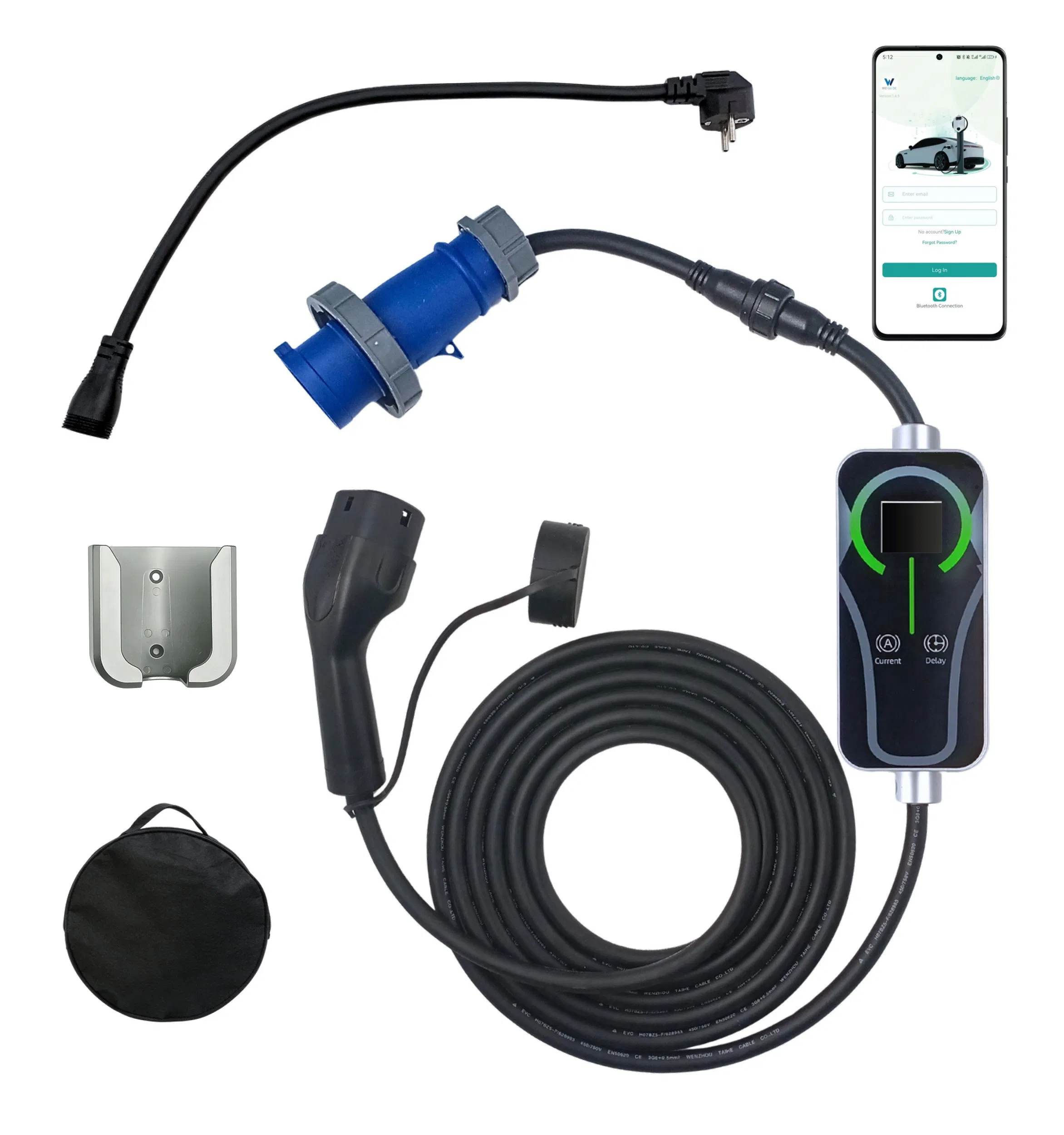 Type 2 7kw Portable on-Board EV Charger AC1638 (E1) 100-220V