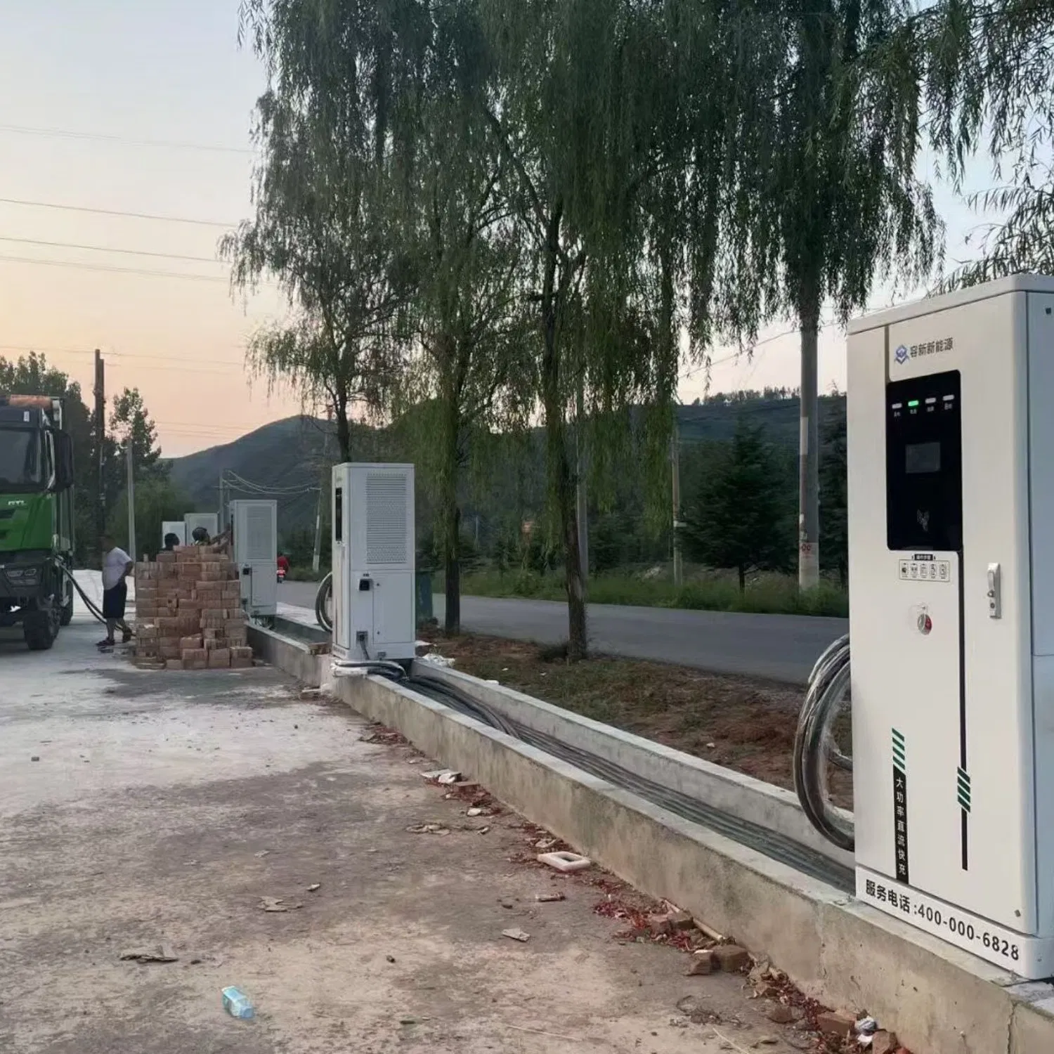 Three Phase AC Charger Commercial Building Charging Station