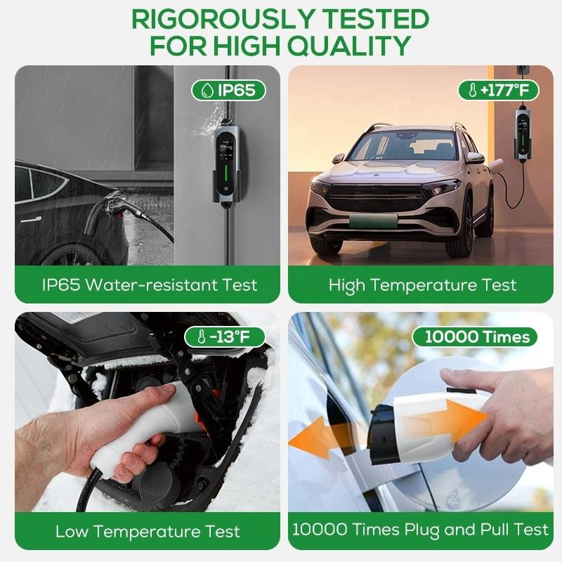 Ovrod Wi-Fi APP Control Vehicle Electric Charging Station Level 2 1 Phase 7kw Fast AC Gbt 32A Home Portable EV Charger Station