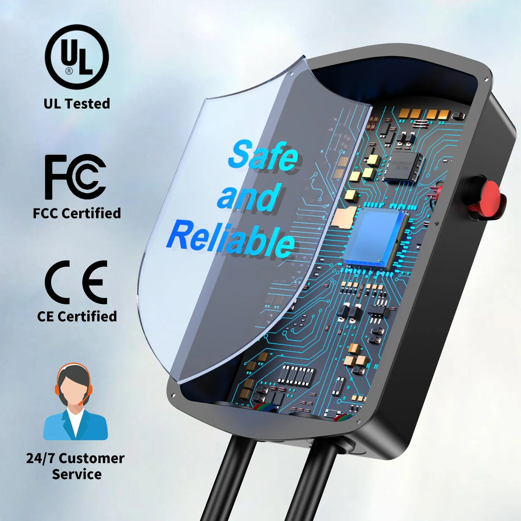 AC EV Charger with Dlb Dynamic Load Balancing Wallbox for Home &amp; Commercial Use Ocpp Compatible