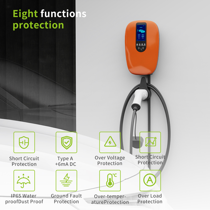 22kw GB/T AC EV Charger Fast Charging Station CE RoHS IP65 Ik10