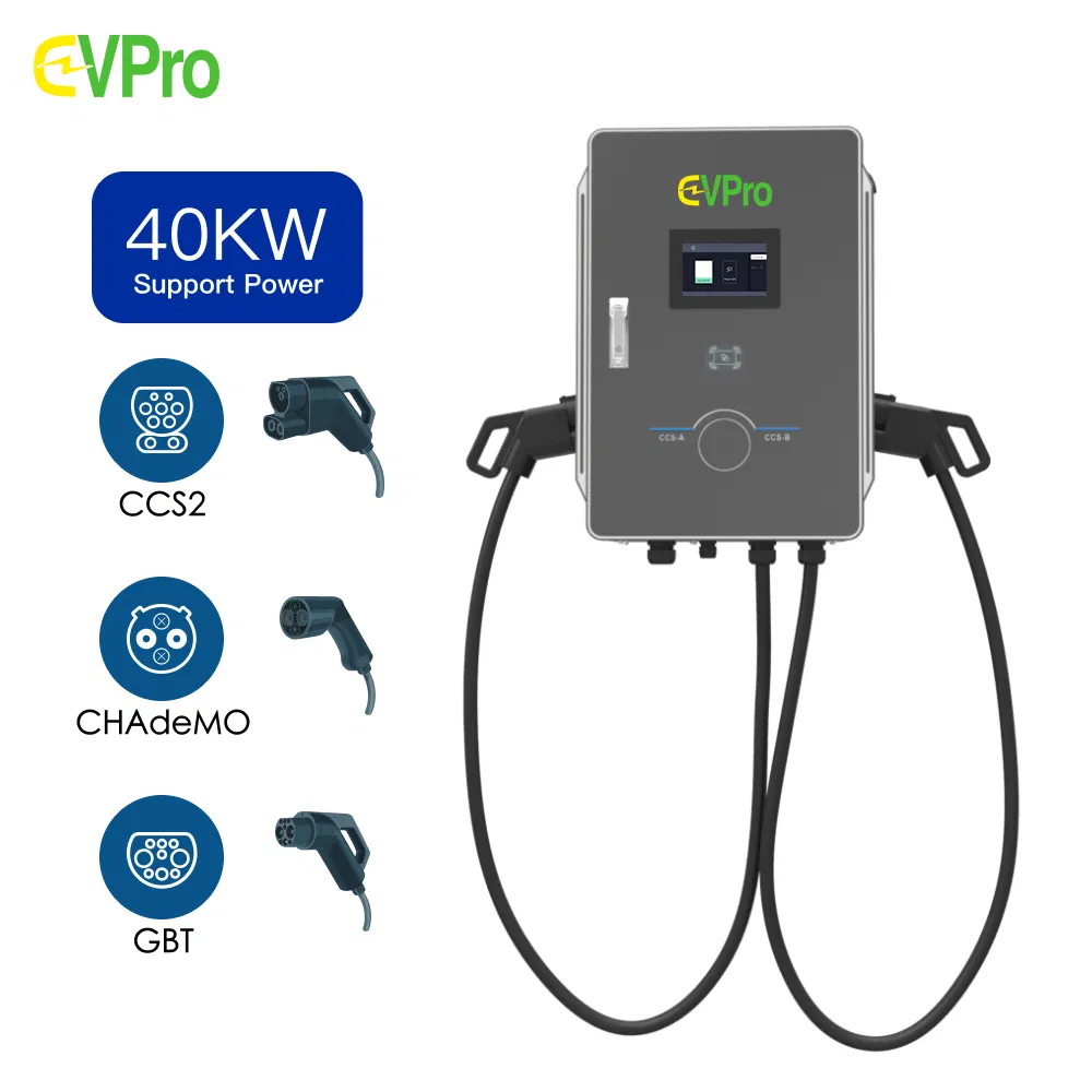 Ocpp 1.6j Chademo AC DC Fast Charging Adapter Home Load Balancing V2g Pole-Mount Charger