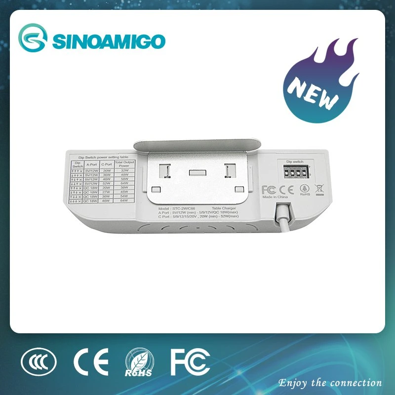 Trapezoid Quick Dual Port Type a+C USB Charger with Pd / QC 3.0