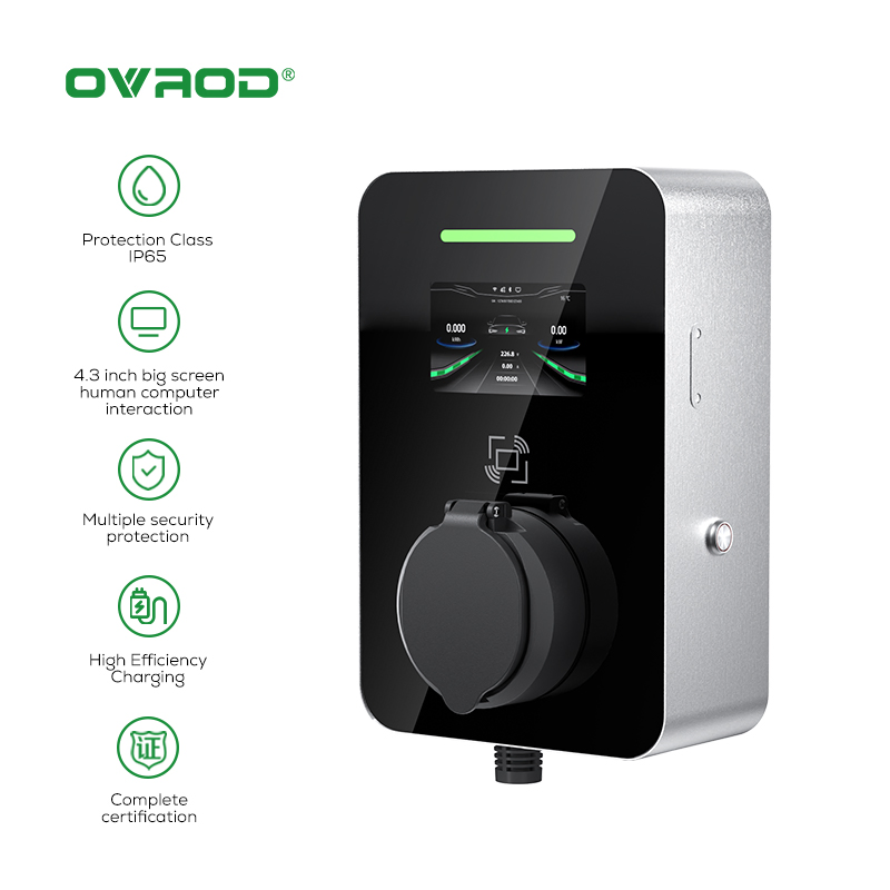 Ovord Ocpp 1.6 Wall Mounted AC Fast Level 2 Car Charging Station Wallbox Type 2 Home 11kw 16A EV Charger with APP Control