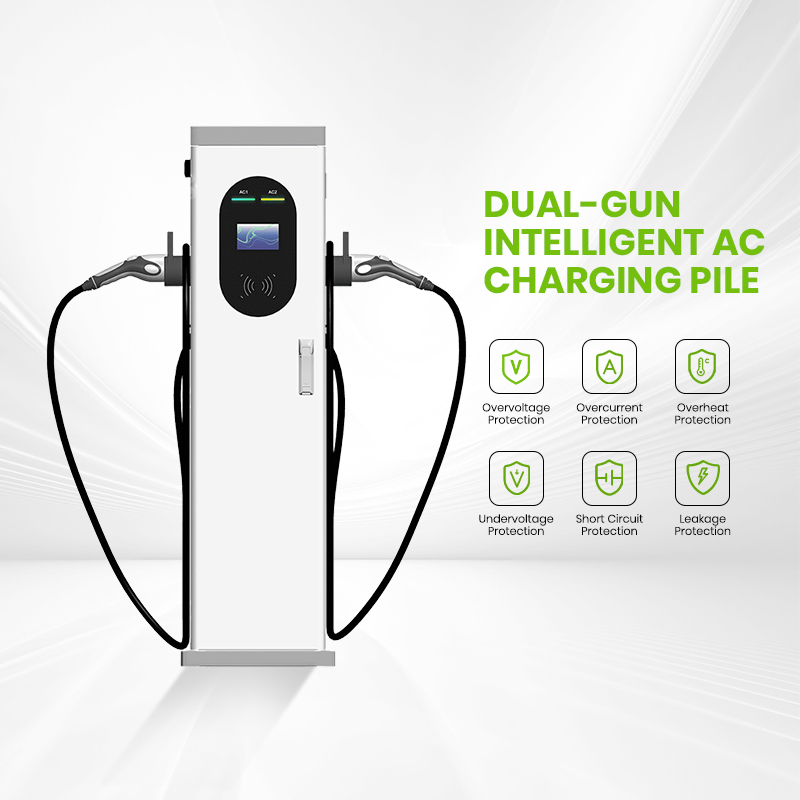 Promotional Dual-Port RFID AC EV Charger for Commercial Use