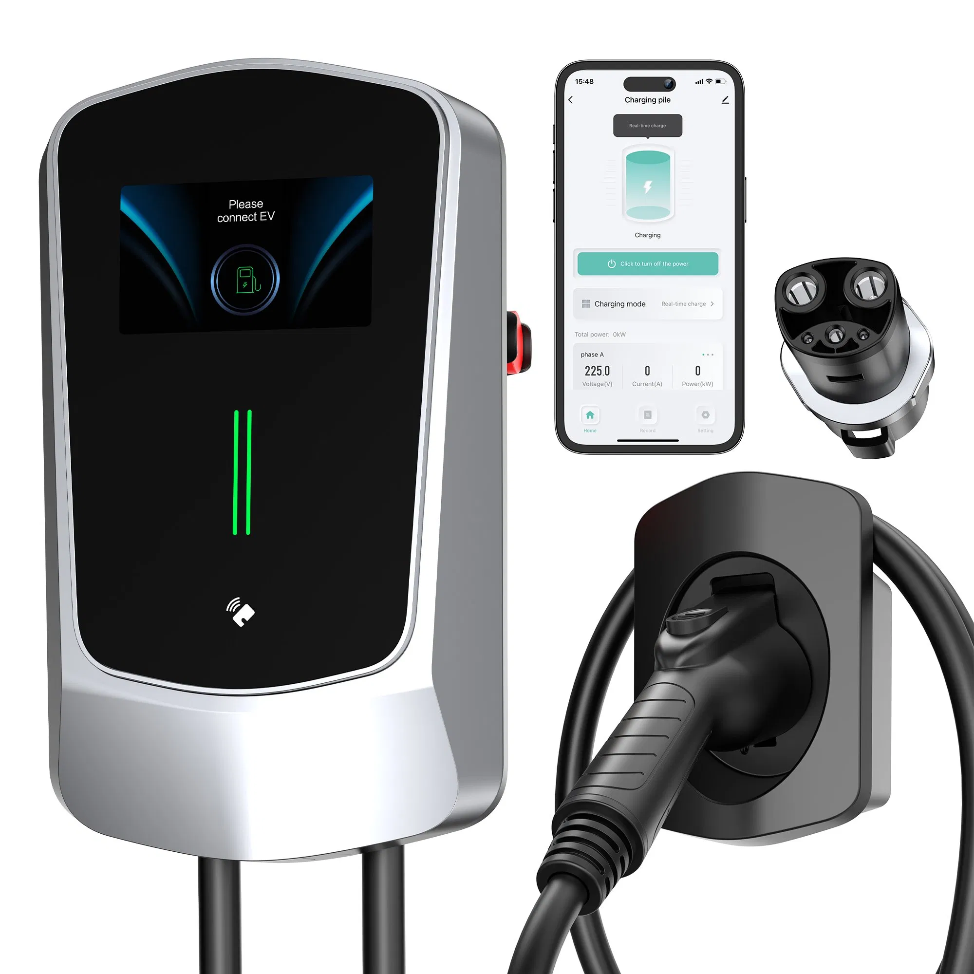 AC EV Charger with Dlb Dynamic Load Balancing Wallbox for Home &amp; Commercial Use Ocpp Compatible