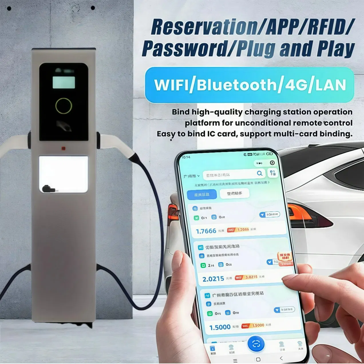 Guhe 7kw Home APP Control Electric Car EV Dual Gun AC Smart Charger