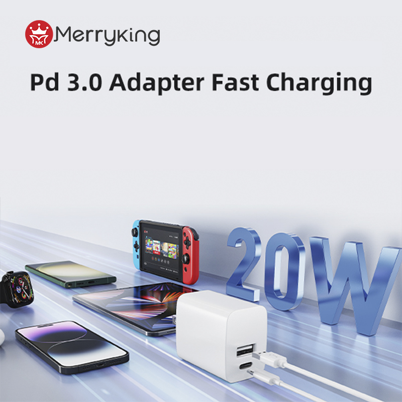 European Plug OEM Pd 20W CE Charger Adapter Mobile Phone Fast Charger Electronic Accessories Dual USB Wall Charger RoHS AC Adapter 2 Ports Type C Charger