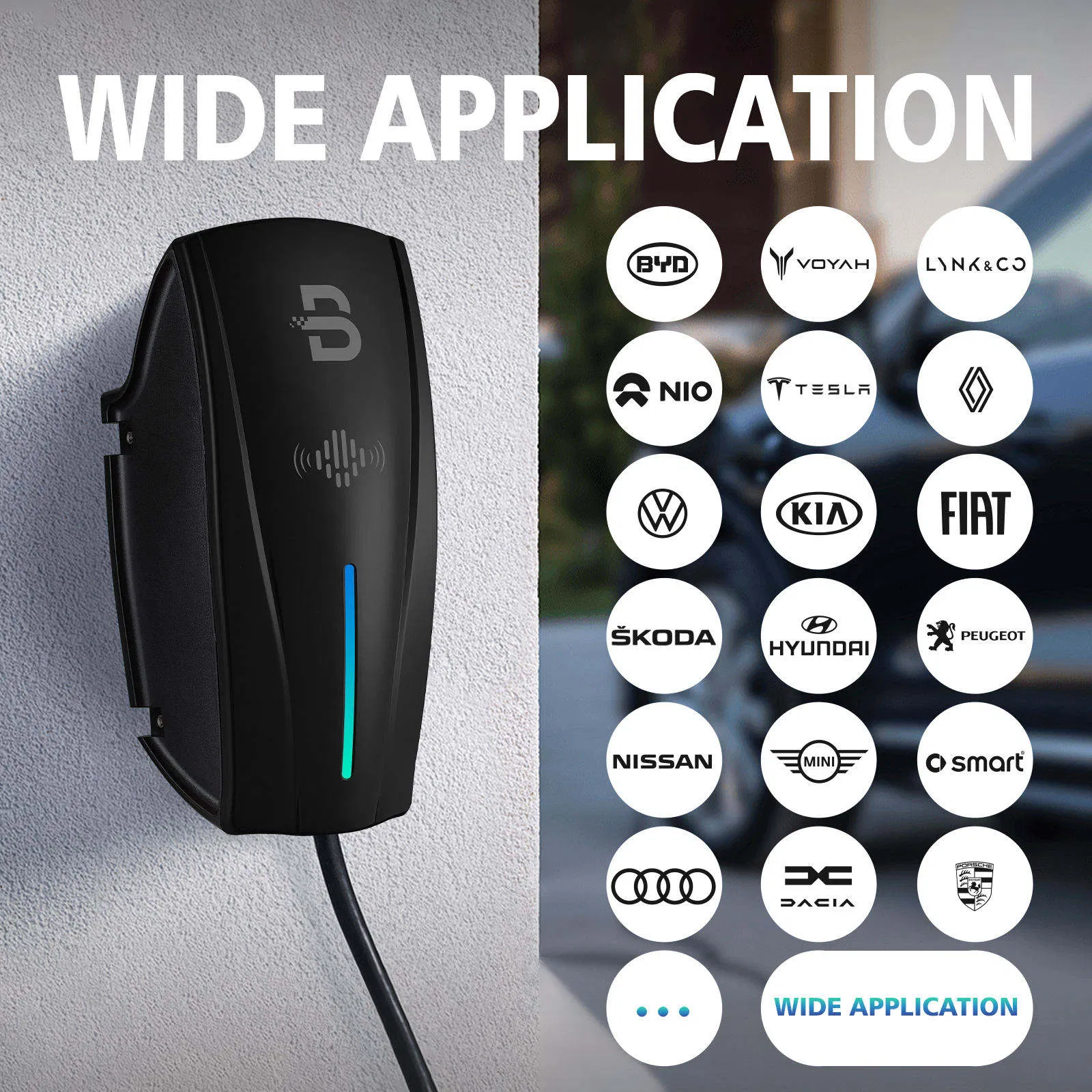 Beny Smart APP AC EV Chargeing Staion Ocpp 1.6j 7kw EV Charger Module Home EV Charger Type 2 Level 2 EV Charger