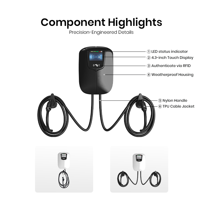 Multi-Vehicle Compatible Supports Plug 14kw Fast AC EV Charger Station