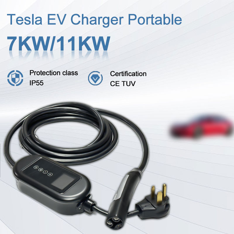 for Tesla Electric Vehicle Mobile Charging 40A Fast Home Charging AC Portable EV Charger Level 2 Nacs Tesla EV Charger