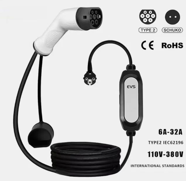 Hot Sales AC Plug Customizable 3.5kw/7kw/11kw/22kw Portable EV Charger Car Battery Electric Vehicle Charging Station