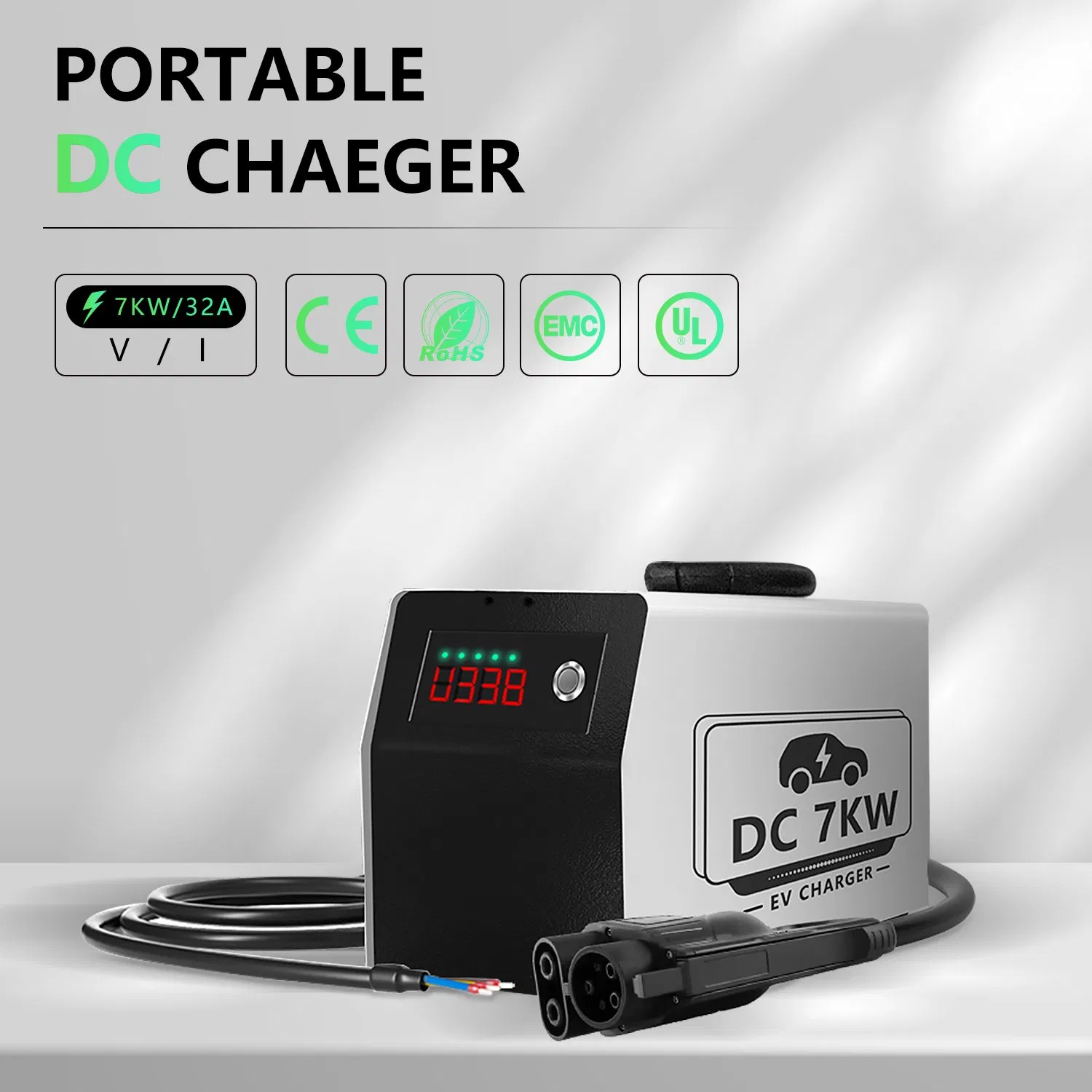Portable Level 3 DC EV Charger Mobile Emergency Roadside Charging Station CCS1 CCS2