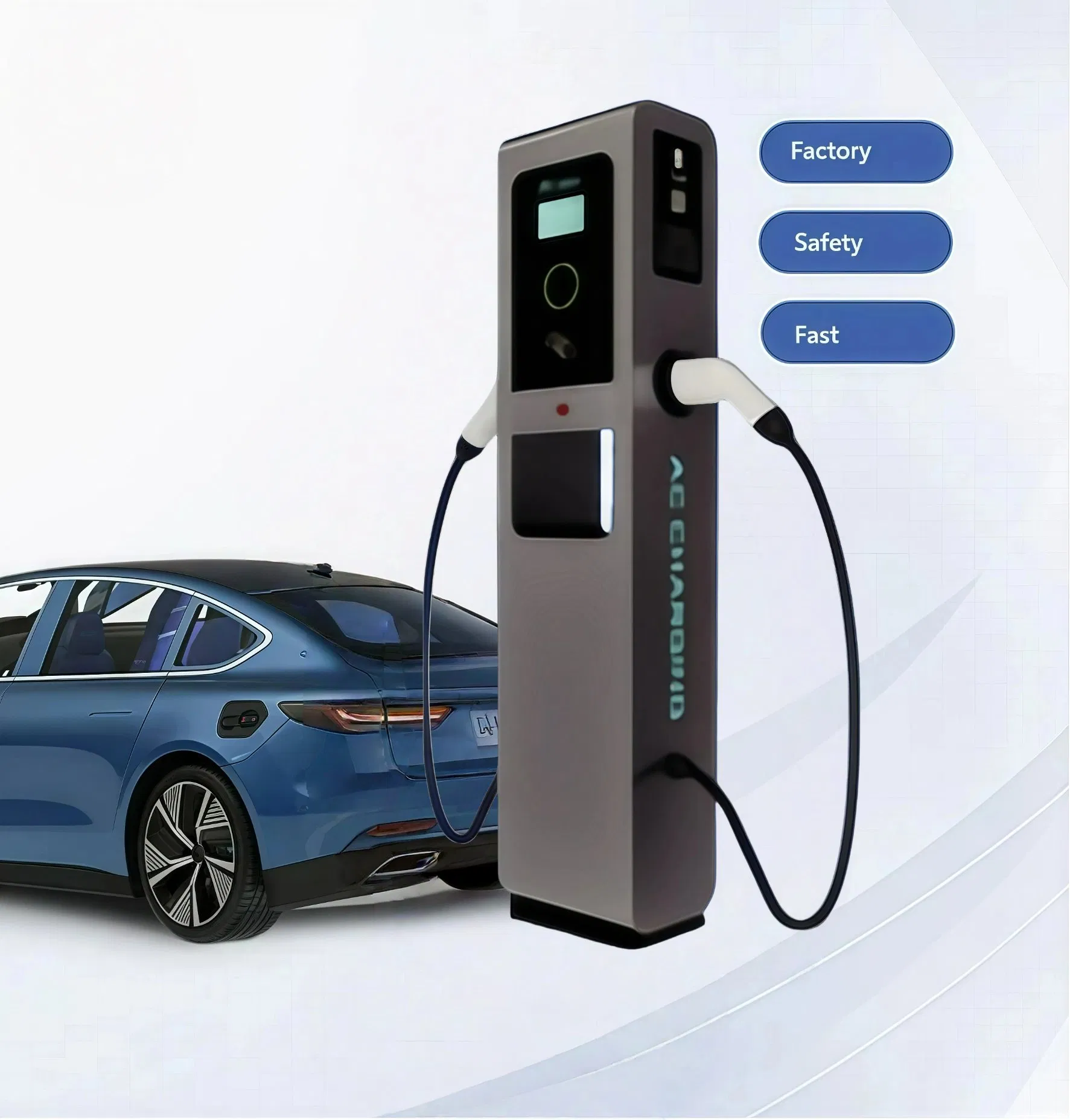 Guhe 22kw Car Charging Station Dual-Port Charger Fleet Charging Solutions Public EV Charger AC Fast Charger