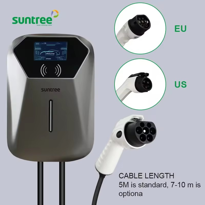 Suntree WiFi 4G Smart APP Control 16A 11kw AC EV Charger Wallbox