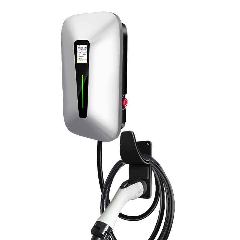 7kw Type2 Commercial EV Charger Wallbox with Triangular LED Indicator for Public Parking &amp; Fleet Operation