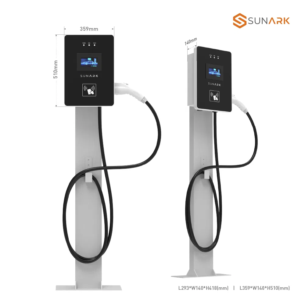 Sunark Car Charger Retractable Cable 7kw 11kw 22kw EV AC Car Charger with Load Balance