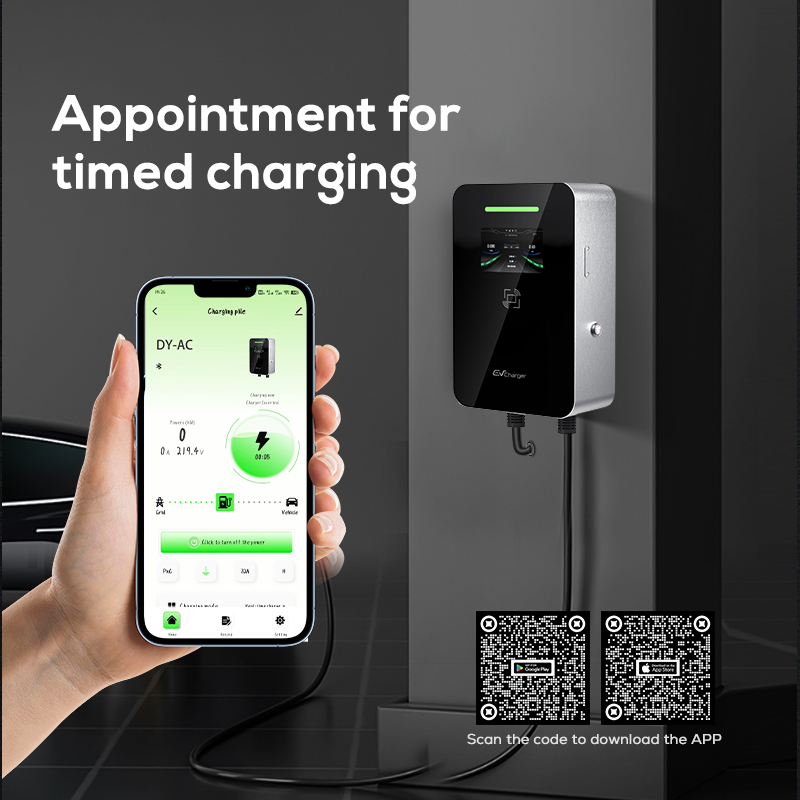 Ovord APP WiFi Ocpp 7 Kw AC Fast Wallbox Level 2 Wall Box Car Charging Station Type 2 Home 7kw EV Charger for Byd Shark