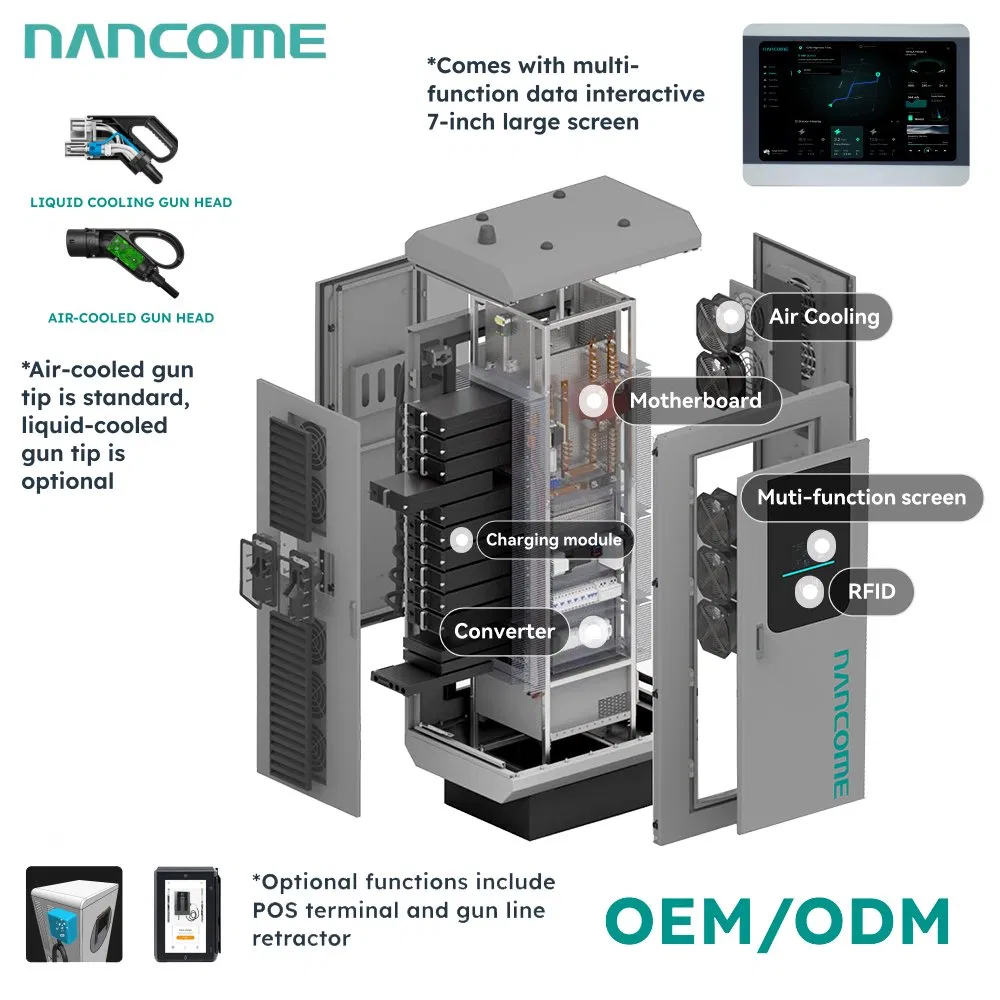 Nancome Commercial Rapid 120kw 4 Gun DC Charger with Billing System
