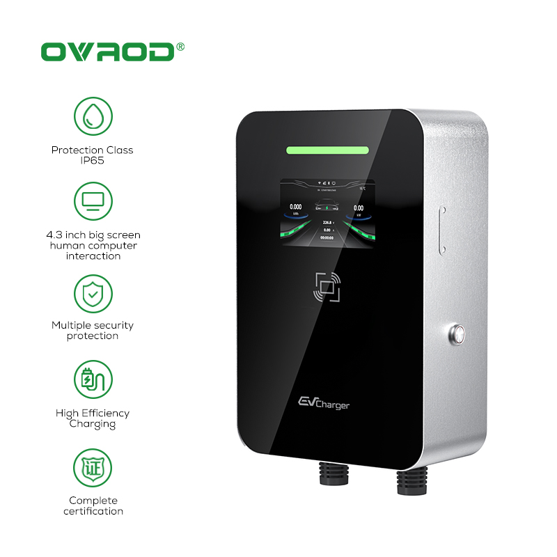 Ovord APP WiFi 22 Kw Ocpp AC Fast Wall Level 2 Wall Box Car Charging Station Gbt Home 32A 22kw EV Charger