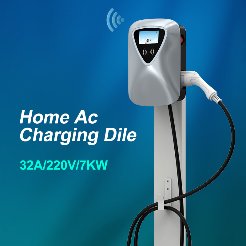 7kw Home Use AC EV Charger Wall Mounted Type2 Type1 Guns IP54 CE RoHS TUV Level 2 Smart Car Charging Station Fast Charger