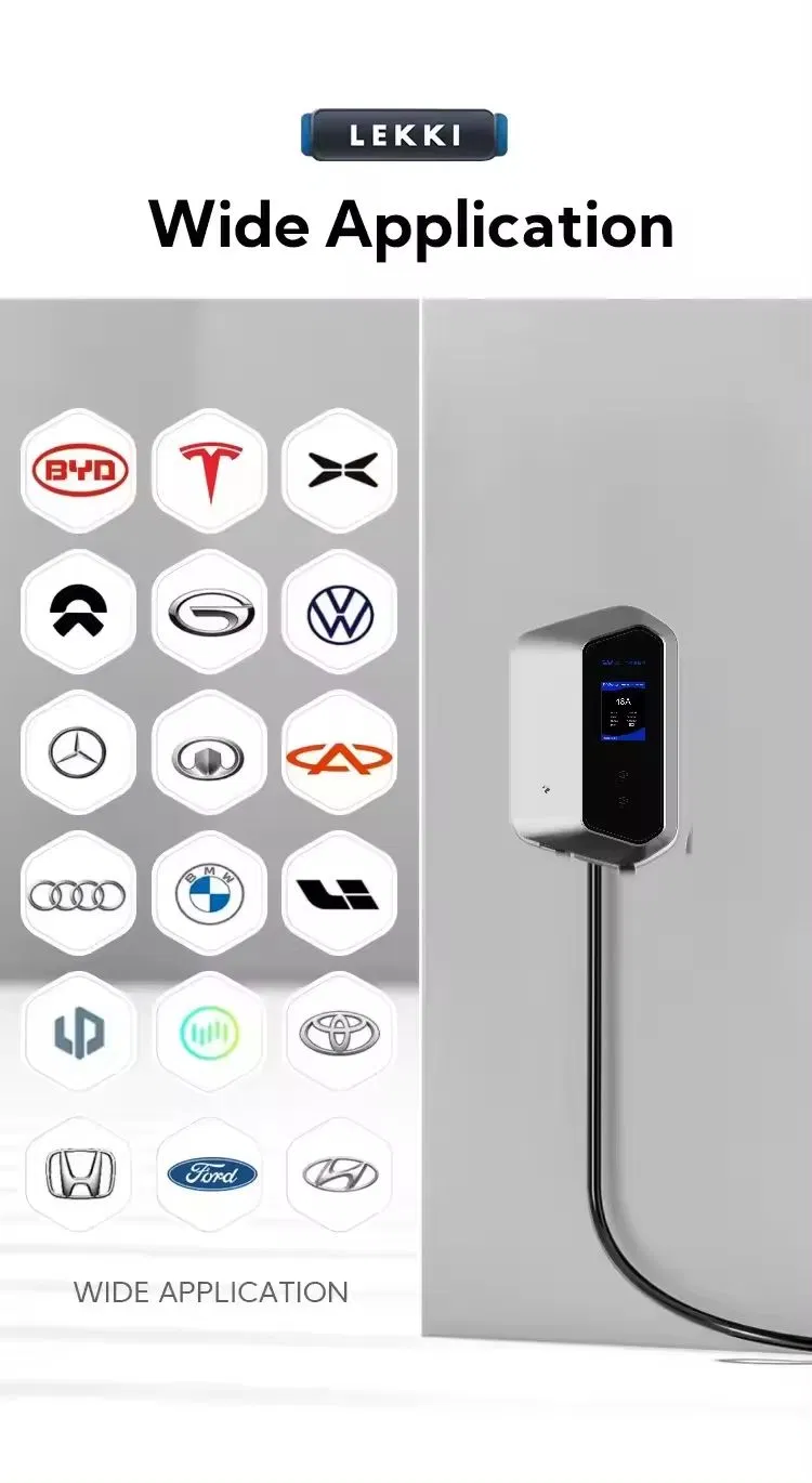 AC 7kw EV Charger Wallbox Load Balance CE Electric Car Charging Stations